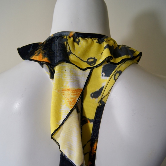 Fave' Multi-Color Maxi Dress Mid Ruffle RacerBack - Picture 8 of 8